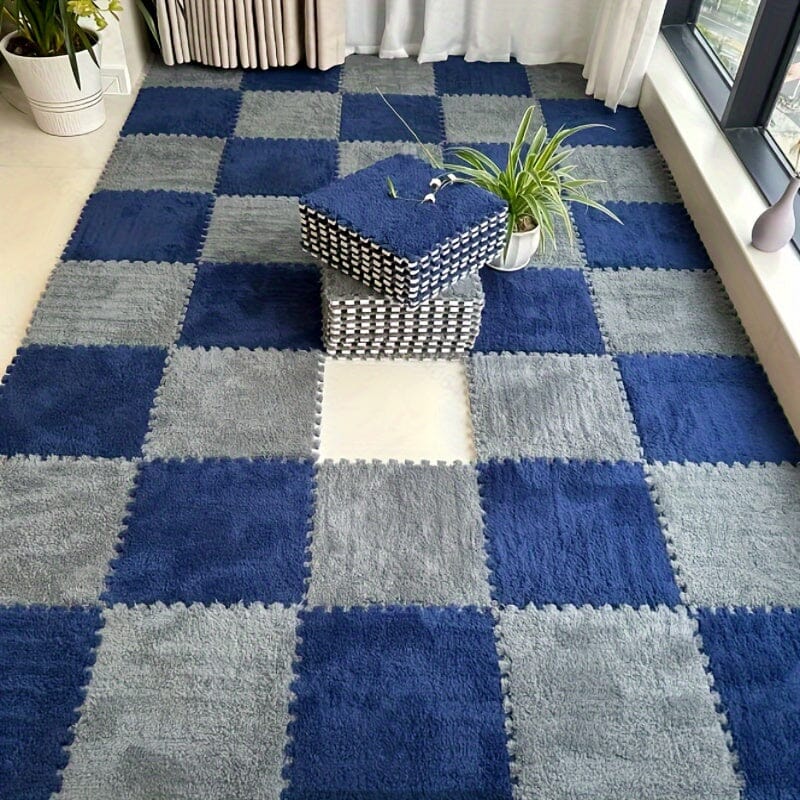30pcs Thickened Plush Patchwork Carpet for Room, Bedroom, Cloakroom, Tatami, Rental House Renovation, Bedside Blanket, Four Seasons Game Room Loja da Dryka