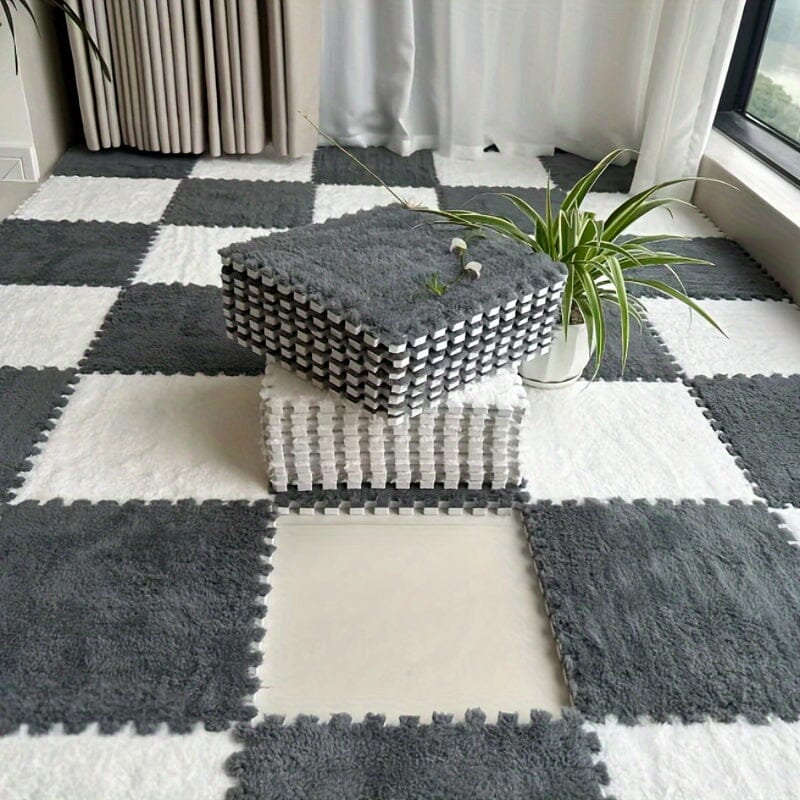 30pcs Thickened Plush Patchwork Carpet for Room, Bedroom, Cloakroom, Tatami, Rental House Renovation, Bedside Blanket, Four Seasons Game Room Loja da Dryka