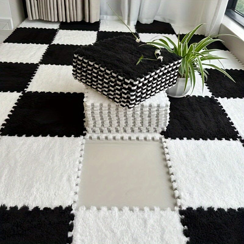 30pcs Thickened Plush Patchwork Carpet for Room, Bedroom, Cloakroom, Tatami, Rental House Renovation, Bedside Blanket, Four Seasons Game Room Loja da Dryka