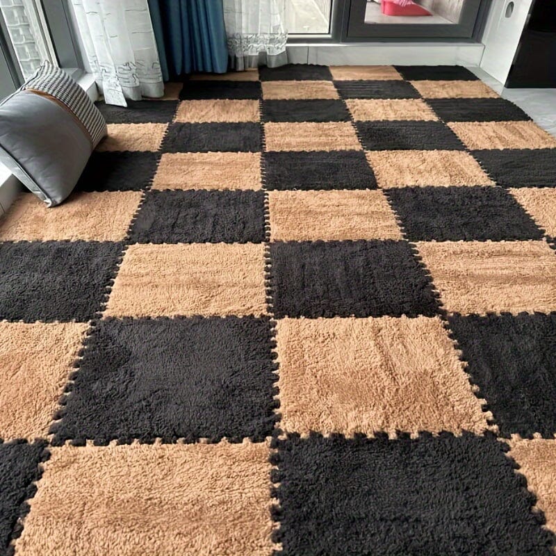 30pcs Thickened Plush Patchwork Carpet for Room, Bedroom, Cloakroom, Tatami, Rental House Renovation, Bedside Blanket, Four Seasons Game Room Loja da Dryka