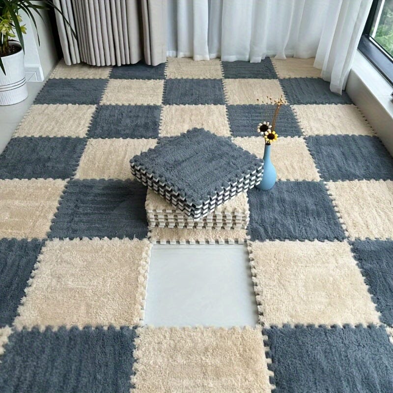 30pcs Thickened Plush Patchwork Carpet for Room, Bedroom, Cloakroom, Tatami, Rental House Renovation, Bedside Blanket, Four Seasons Game Room Loja da Dryka