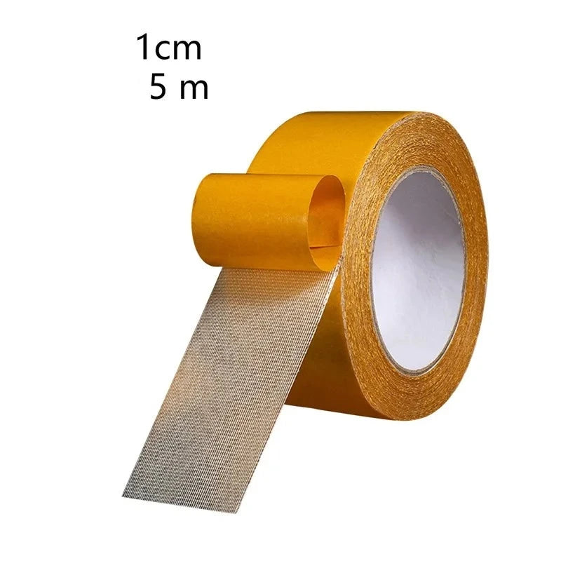 5/10m Strong Fixation Double Sided Tape Heavy Duty Translucent Mesh Waterproof Traceless Powerful Grid Carpet Adhesive Tape Loja da Dryka width 1cm length 5m