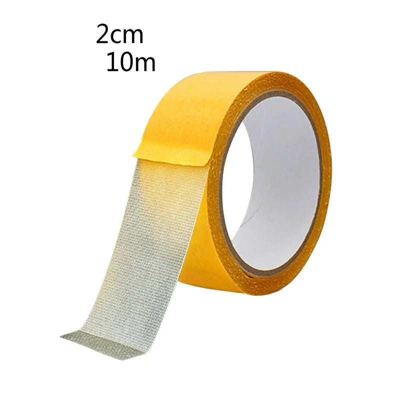 5/10m Strong Fixation Double Sided Tape Heavy Duty Translucent Mesh Waterproof Traceless Powerful Grid Carpet Adhesive Tape Loja da Dryka width 2cm length 10m