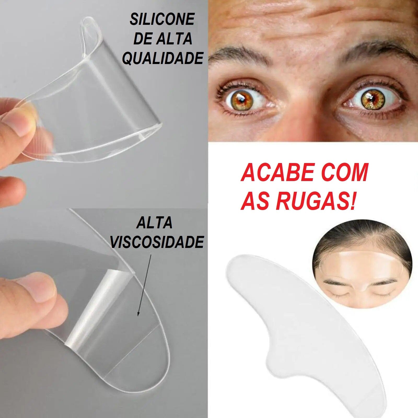Adesivo de Silicone Antirrugas e Linhas de Expressão - CLEAR WOMEN - SUPER PROMO Beleza 003 lojadadryka
