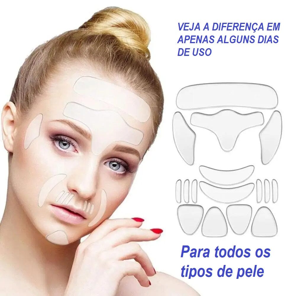 Adesivo de Silicone Antirrugas e Linhas de Expressão - CLEAR WOMEN - SUPER PROMO Beleza 003 lojadadryka