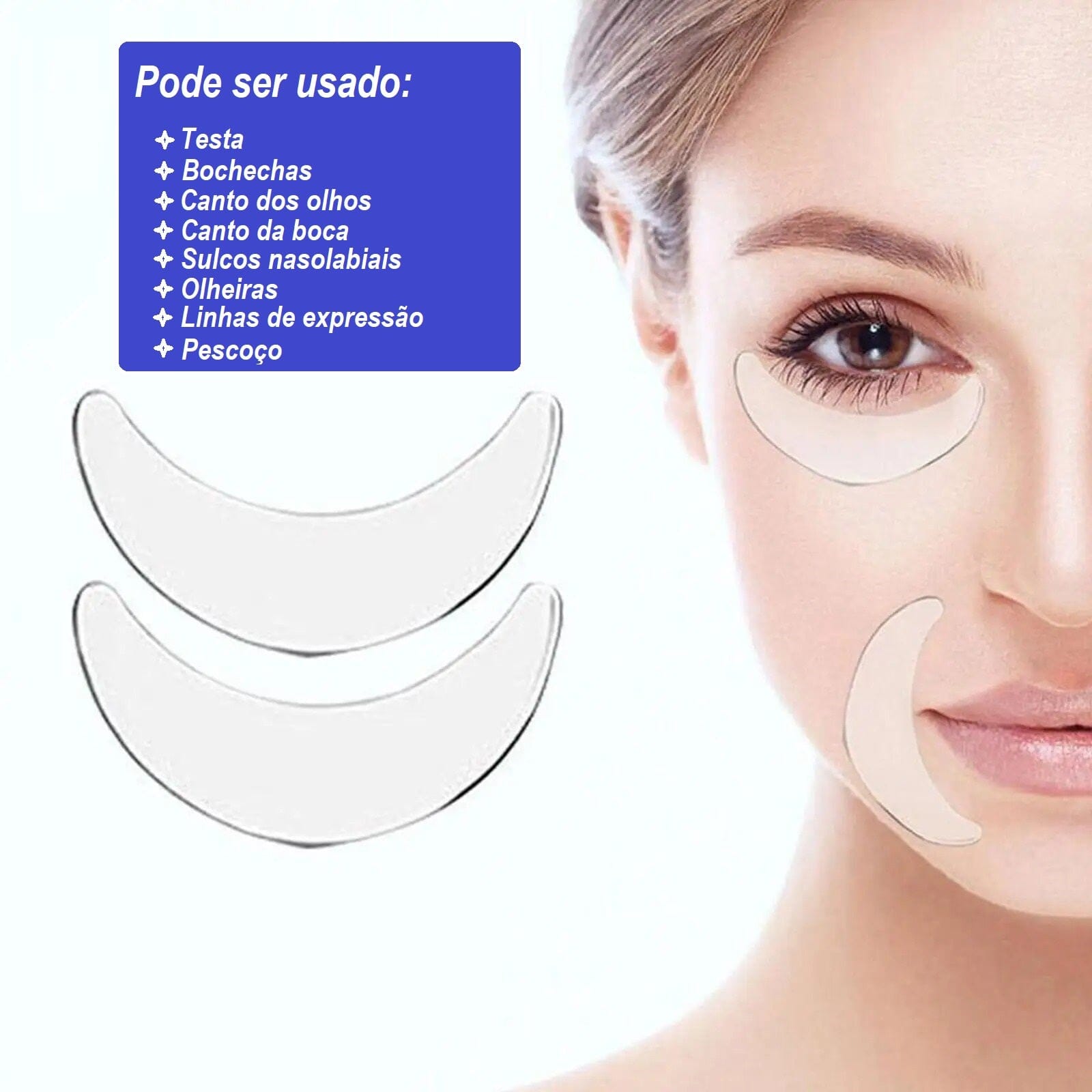Adesivo de Silicone Antirrugas e Linhas de Expressão - CLEAR WOMEN - SUPER PROMO Beleza 003 lojadadryka