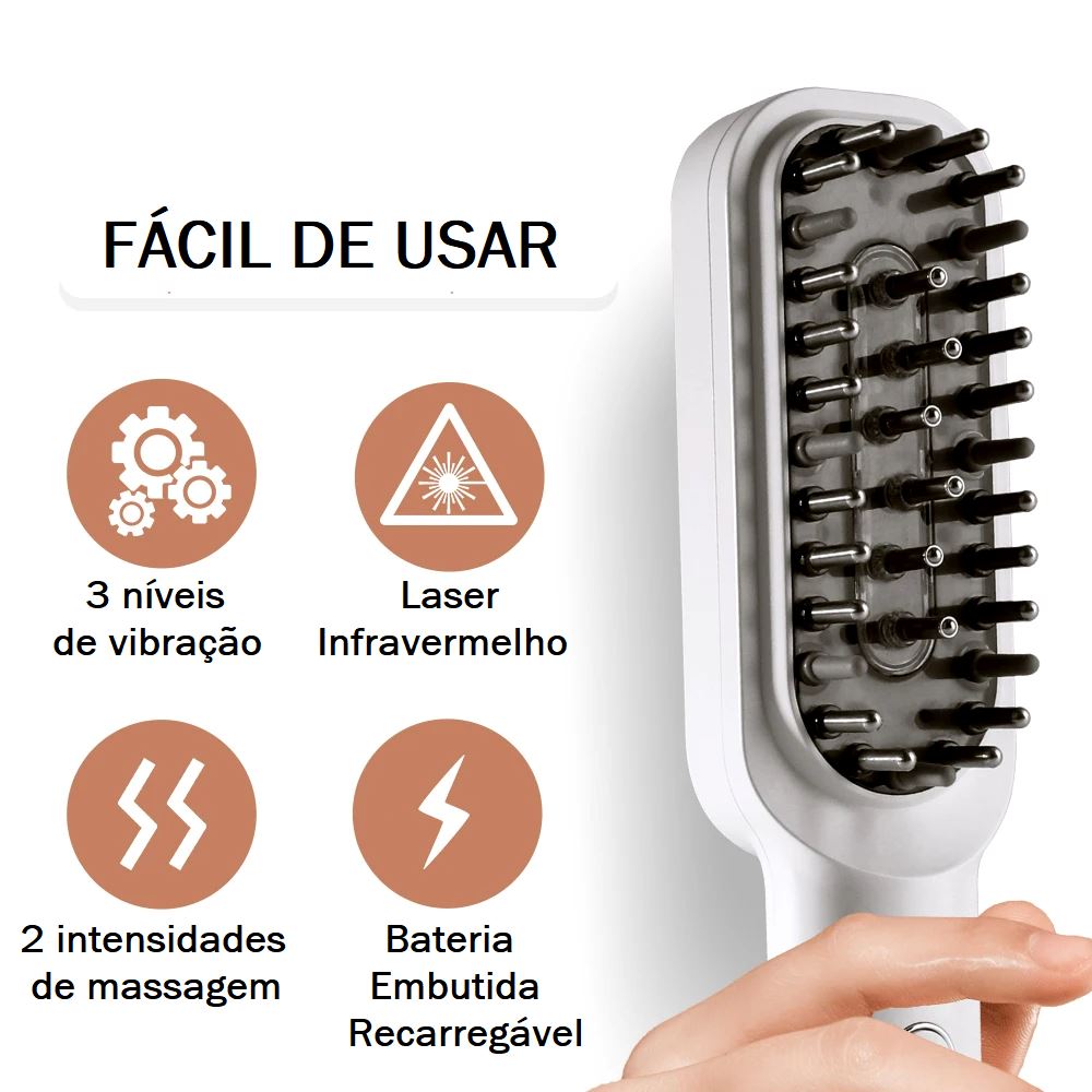 Aparelho de Massagem Capilar + Óleo Essencial beleza 037 Loja da Dryka