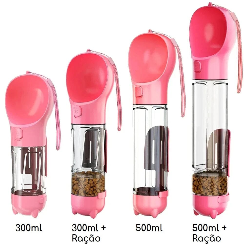 Bebedouro e alimentador Portátil Pet 3 em 1 - Slim Pet petshop- bebedouro portatil Loja da Dryka