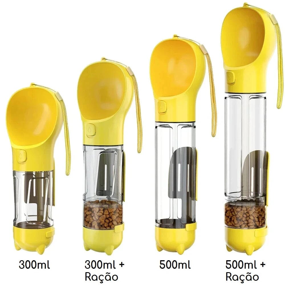 Bebedouro e alimentador Portátil Pet 3 em 1 - Slim Pet petshop- bebedouro portatil Loja da Dryka