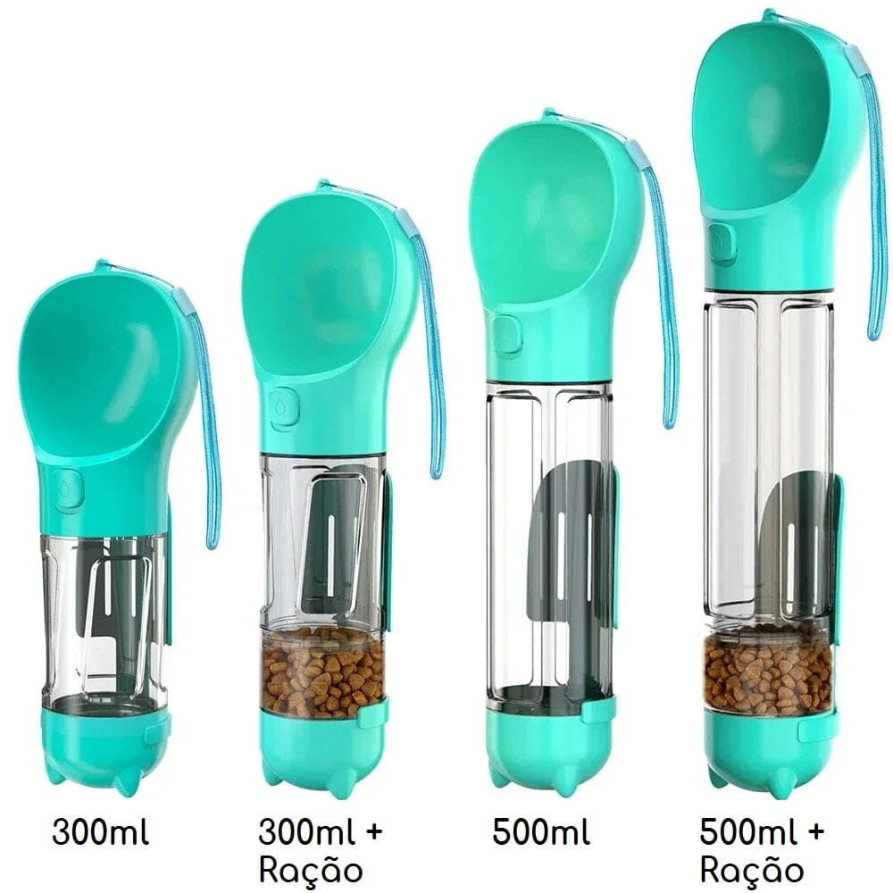 Bebedouro e alimentador Portátil Pet 3 em 1 - Slim Pet petshop- bebedouro portatil Loja da Dryka