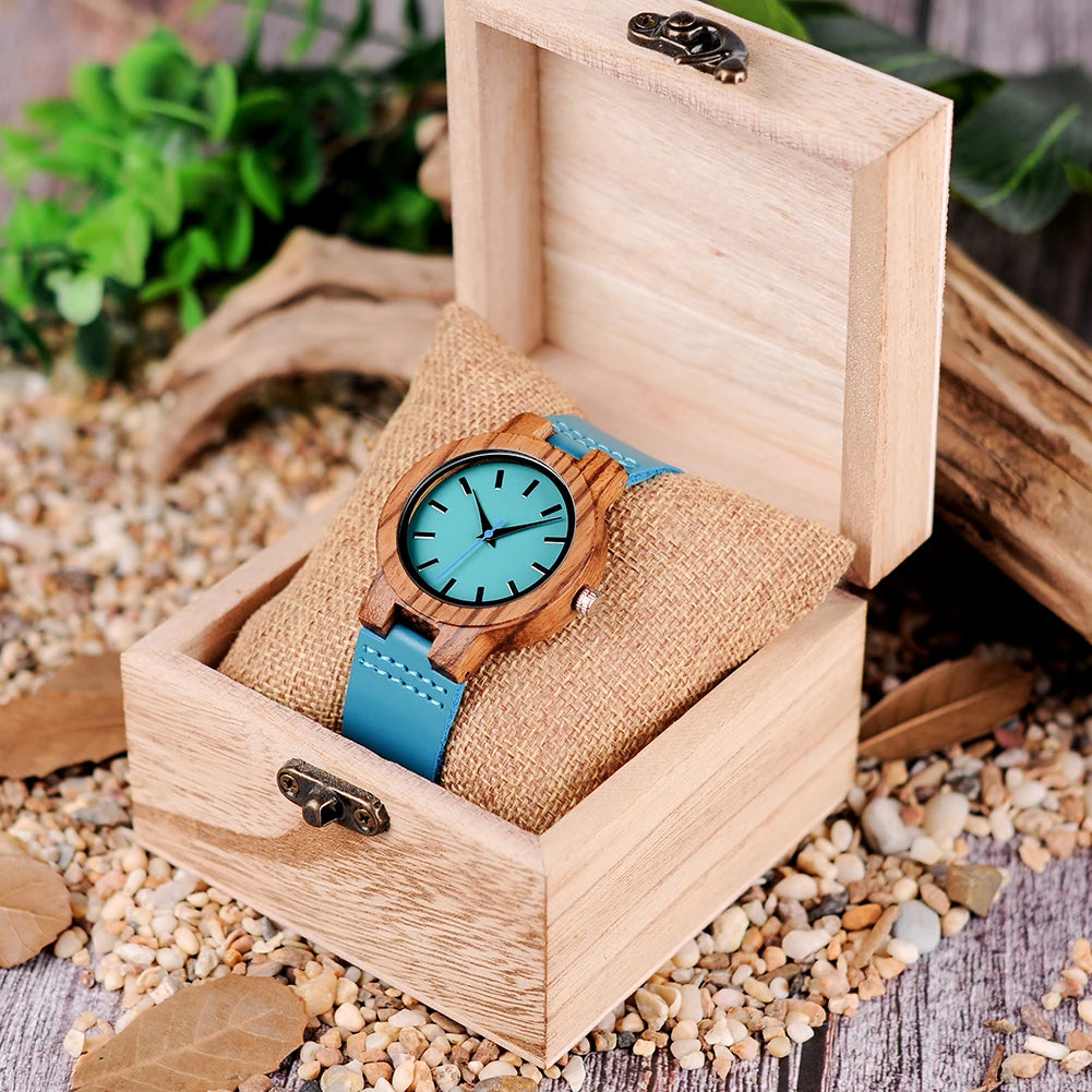 BOBO BIRD Couple watches Leather Strap Quartz Wristwatch For Men Women Timepieces Relojes para mujer Great Gift Custom Dropship Loja da Dryka