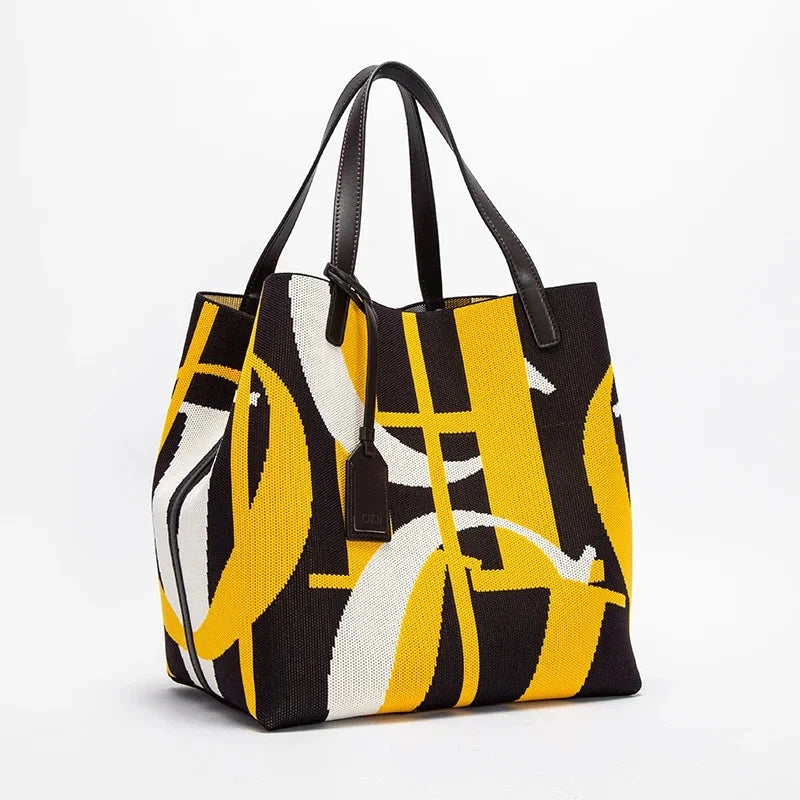 Bolsa Feminina em Couro PU - Barcelona Bolsa Feminina - Barcelona Loja da Dryka Marrom - Amarela
