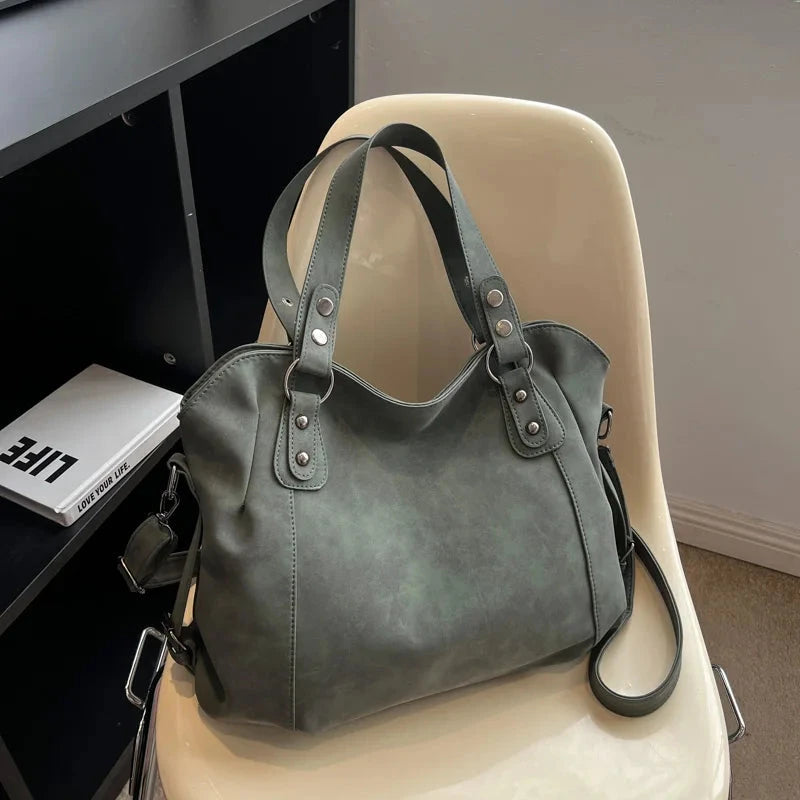 Bolsa Feminina em Couro - Urban Loja da Dryka Verde 37*14*30 cm