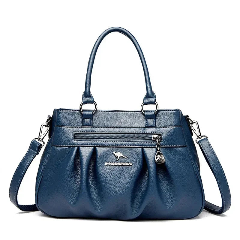 Bolsa Feminina em Couro - Vena Loja da Dryka Azul