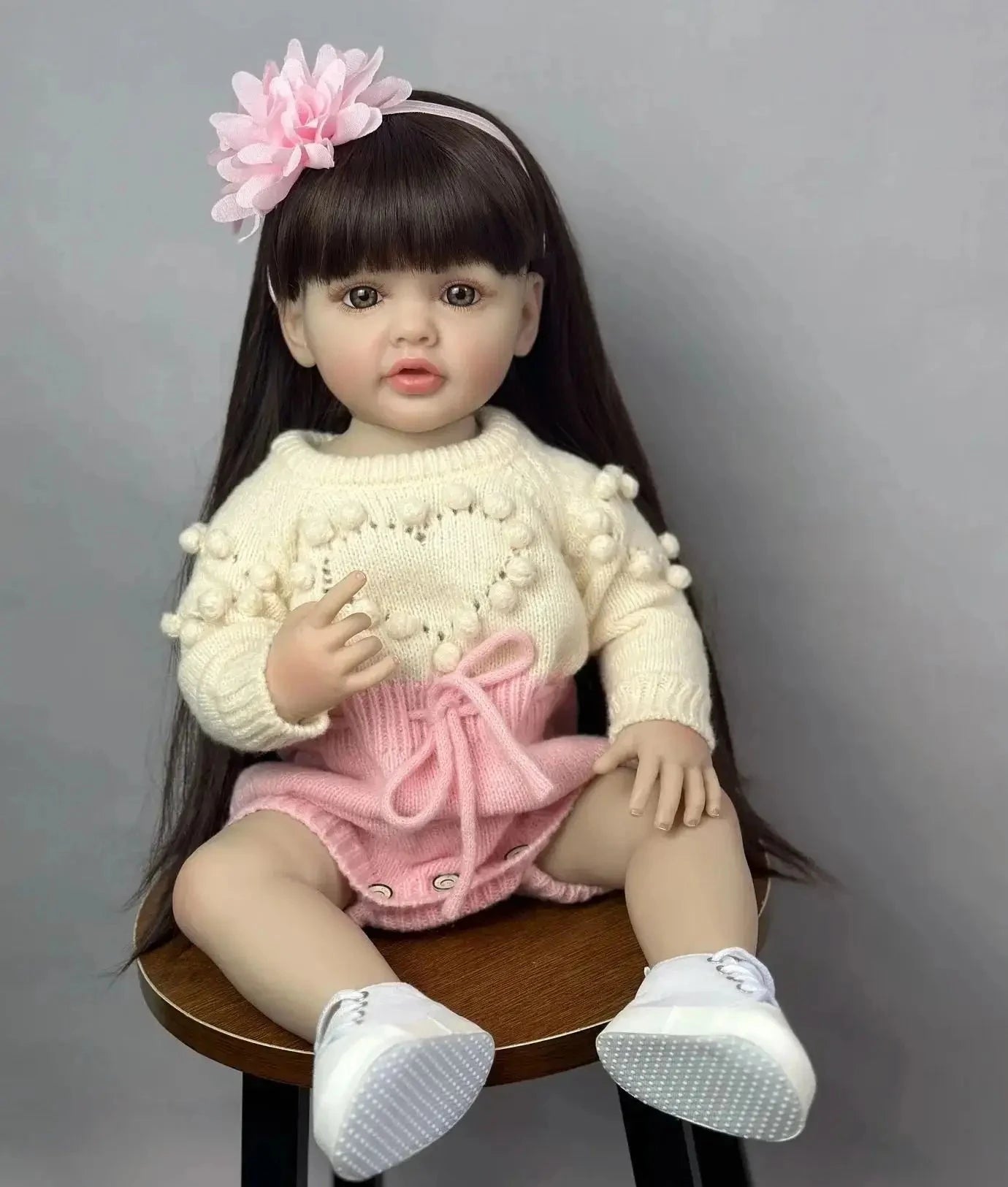 Boneca Bebê Reborn de Silicone brinquedo 037 Loja da Dryka Ana