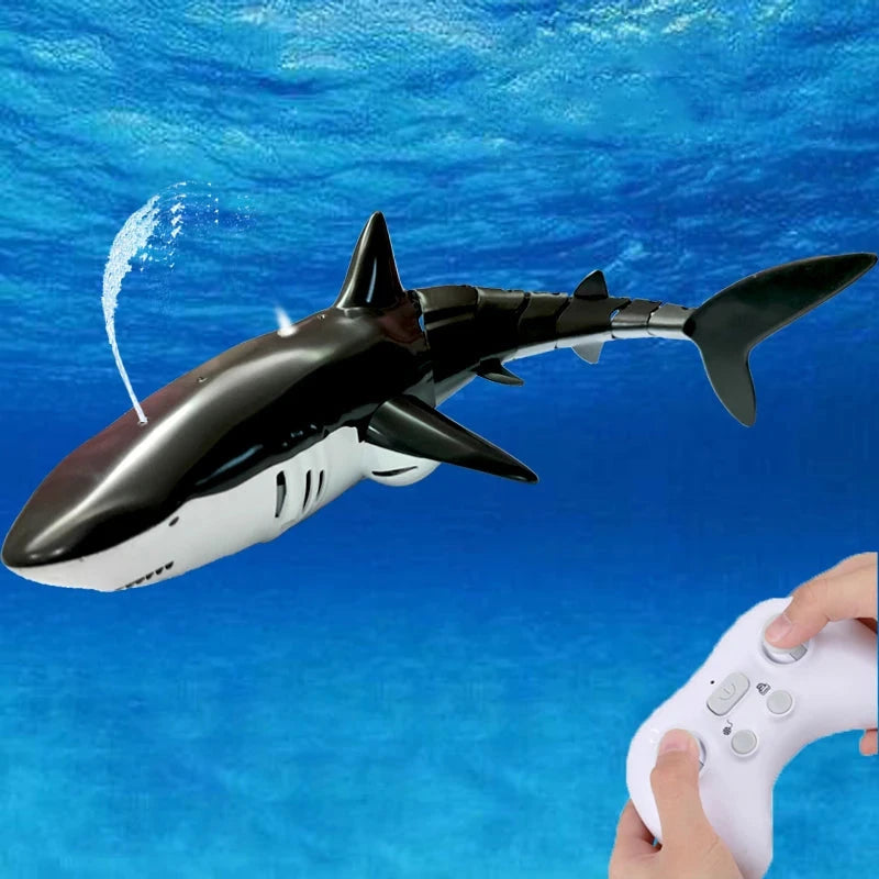 Brinquedo Animais Marinhos com Controle Remoto Brinquedo - marinhos Loja da Dryka Tubarão Preto - Spray