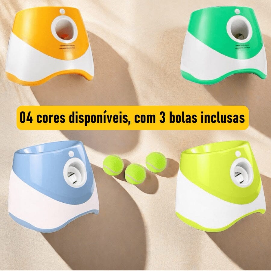 Brinquedo Lançador Automático de Bolas - Pet Ball pet shop - brinquedo lancador Loja da Dryka