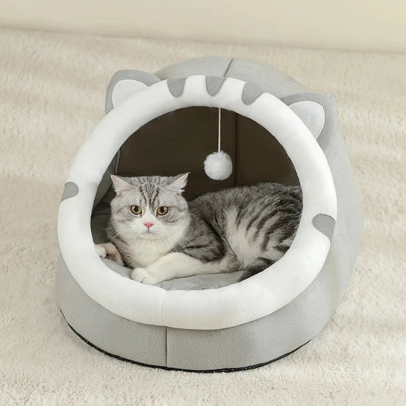 Cama para Gatos - Iglu Bed Cats Pet Shop - iglu gatos lojadadryka Cinza P 30x30cm