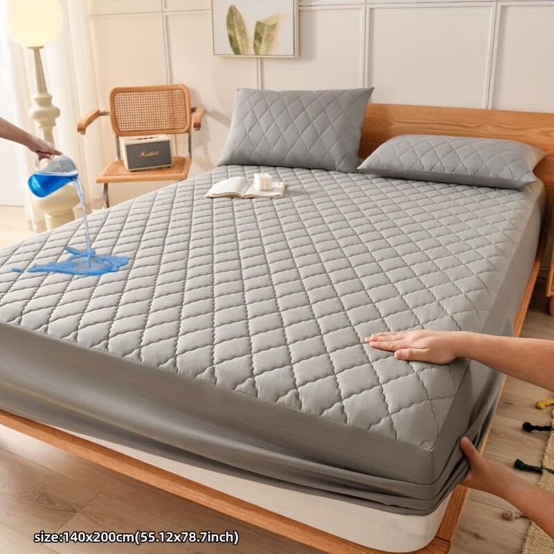 Capa Protetora de Colchão à prova d'água Acolchoada- Easy Sleep Loja da Dryka 140x200cm Cinza