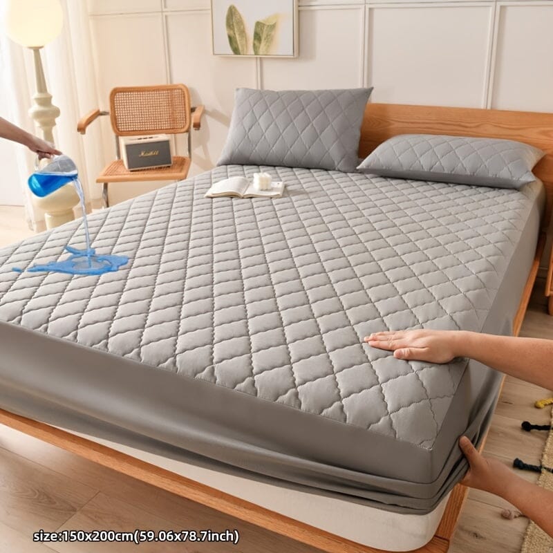 Capa Protetora de Colchão à prova d'água Acolchoada- Easy Sleep Loja da Dryka 150x200cm Cinza