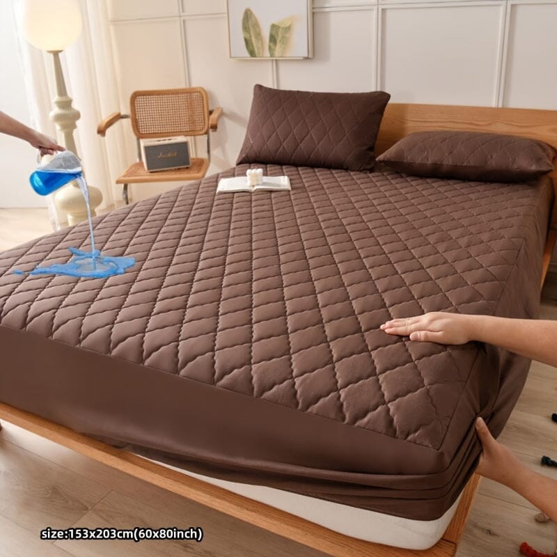 Capa Protetora de Colchão à prova d'água Acolchoada- Easy Sleep Loja da Dryka 153x203cm Marron
