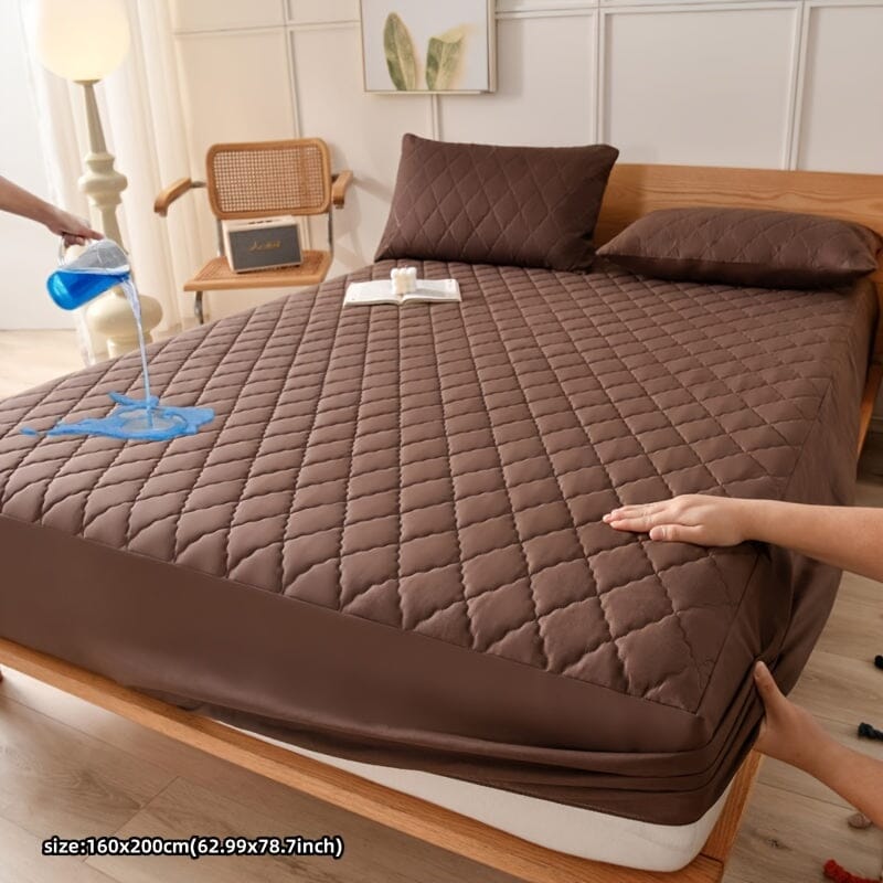 Capa Protetora de Colchão à prova d'água Acolchoada- Easy Sleep Loja da Dryka 160x200cm Marron