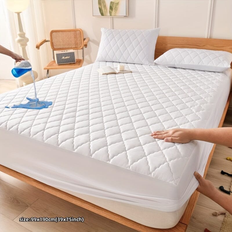 Capa Protetora de Colchão à prova d'água Acolchoada- Easy Sleep Loja da Dryka 99x190cm Branco