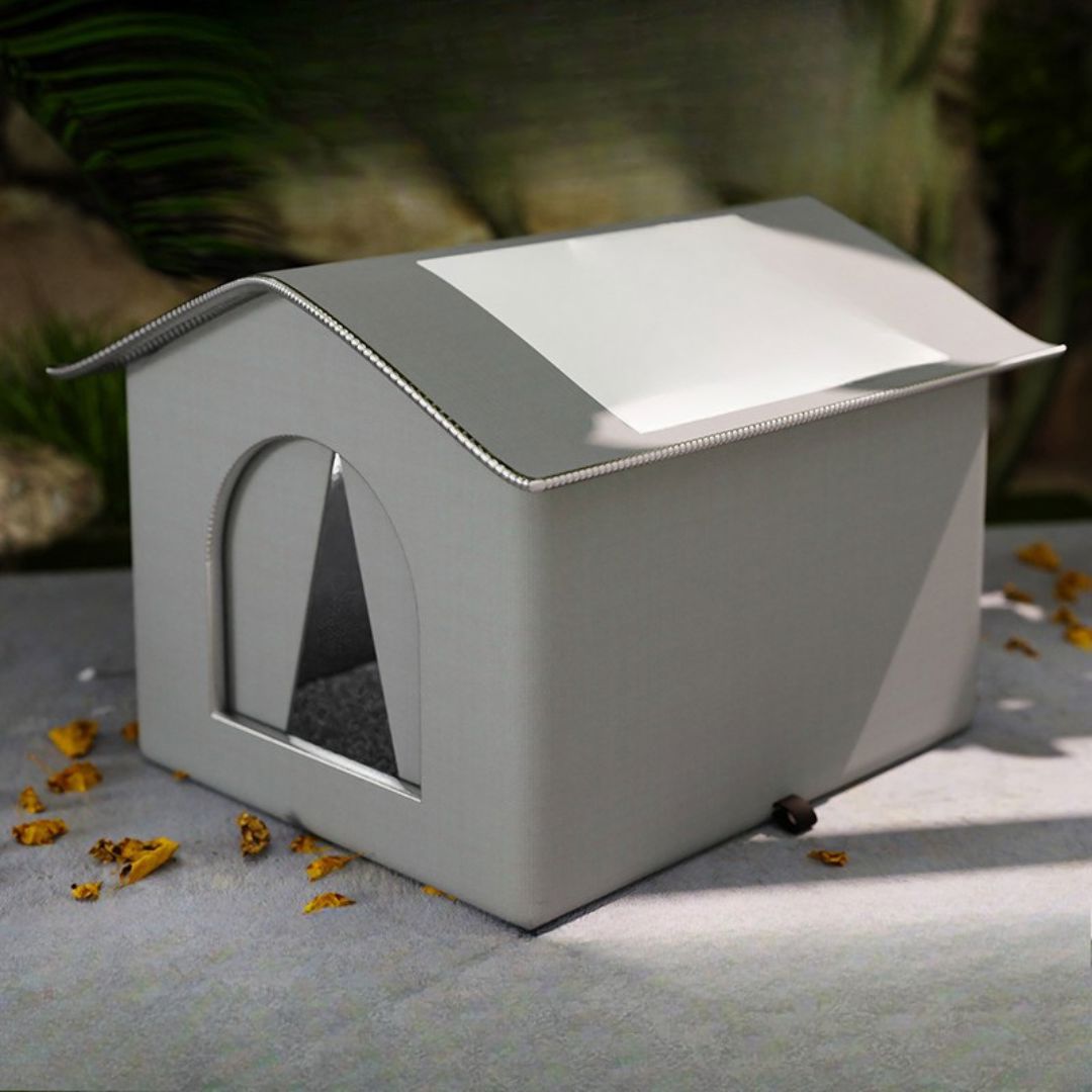 Casinha para Cachorro e Gatos - Thermo Pet casa de gatos impermeavel Loja da Dryka Cinza P - 33x33x33cm
