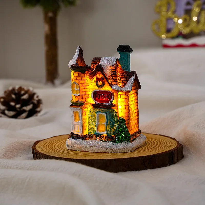 Casinhas Decorativas Iluminadas de Natal + Fita LED 2m Brinde Natal 001 Loja da Dryka A + Fita LED 2m Brinde