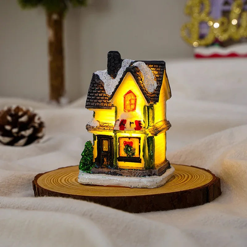 Casinhas Decorativas Iluminadas de Natal + Fita LED 2m Brinde Natal 001 Loja da Dryka B + Fita LED 2m Brinde