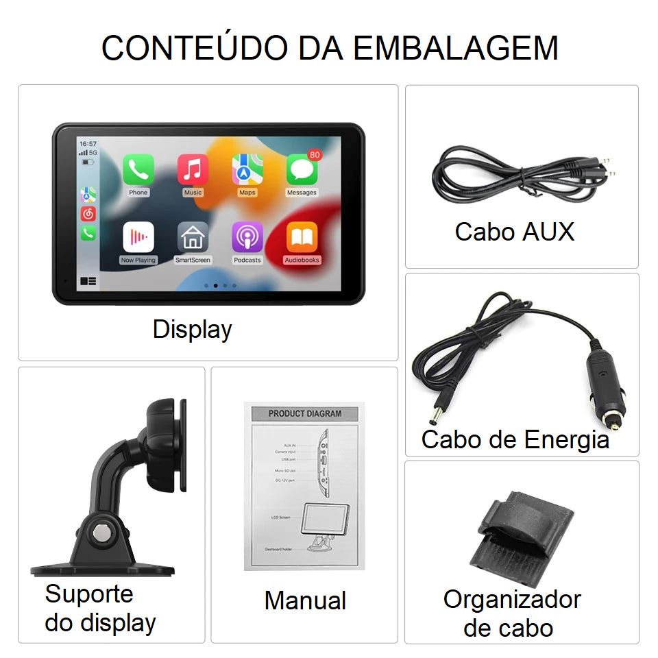 Central Multimídia Universal Portátil NAVPRO Multimidia 001 Loja da Dryka