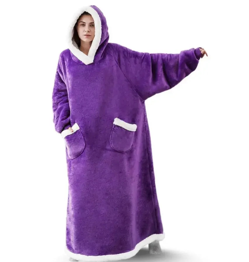 Cobertor Moleton Flanela Loja da Dryka Purple Clothes Length 120CM