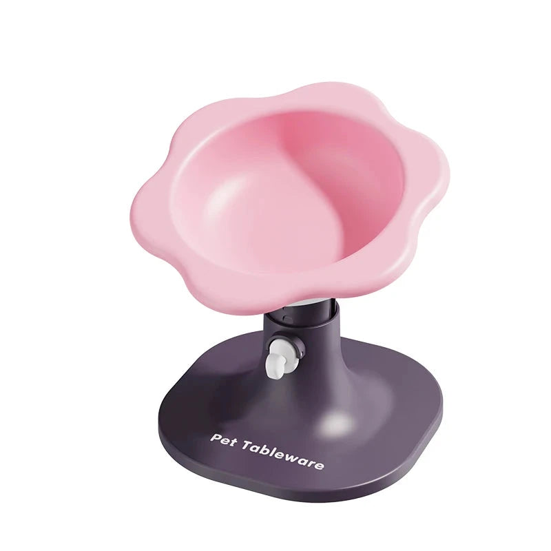 Comedouro e Bebedouro para Gatos Elevado e Ergonômico - Cat Flowers Comedouro cat flowers Loja da Dryka Rosa