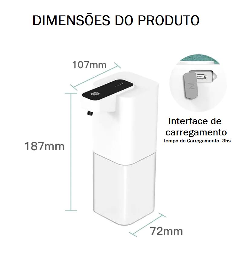 Dispenser de Sabão Automático - Clean Hands dispenser sabão 001 Loja da Dryka