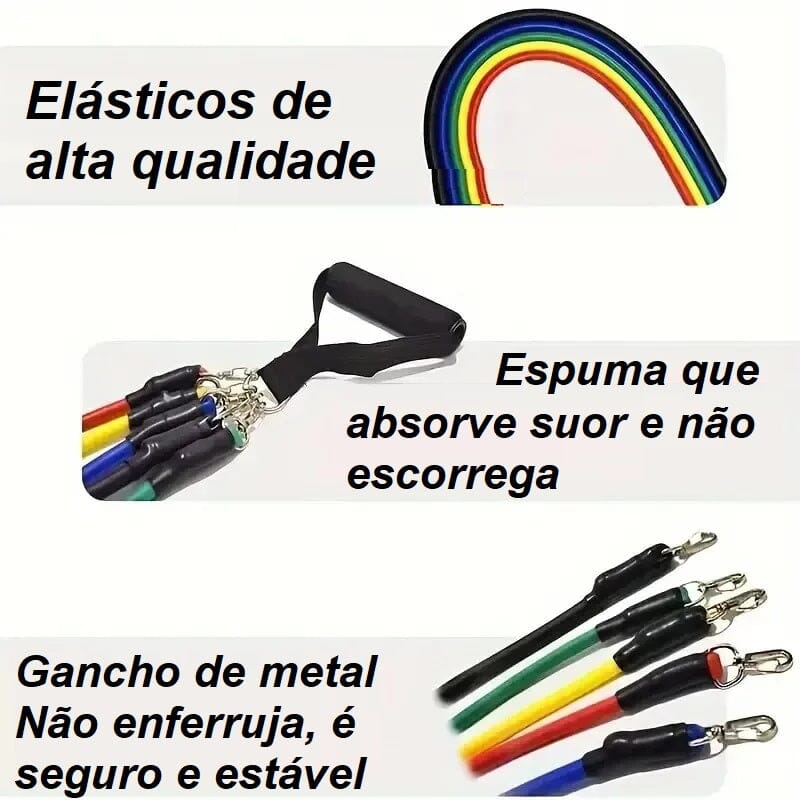 Elásticos Extensores para Treinos Funcionais - Pro Fit 2 esporte 002 lojadadryka