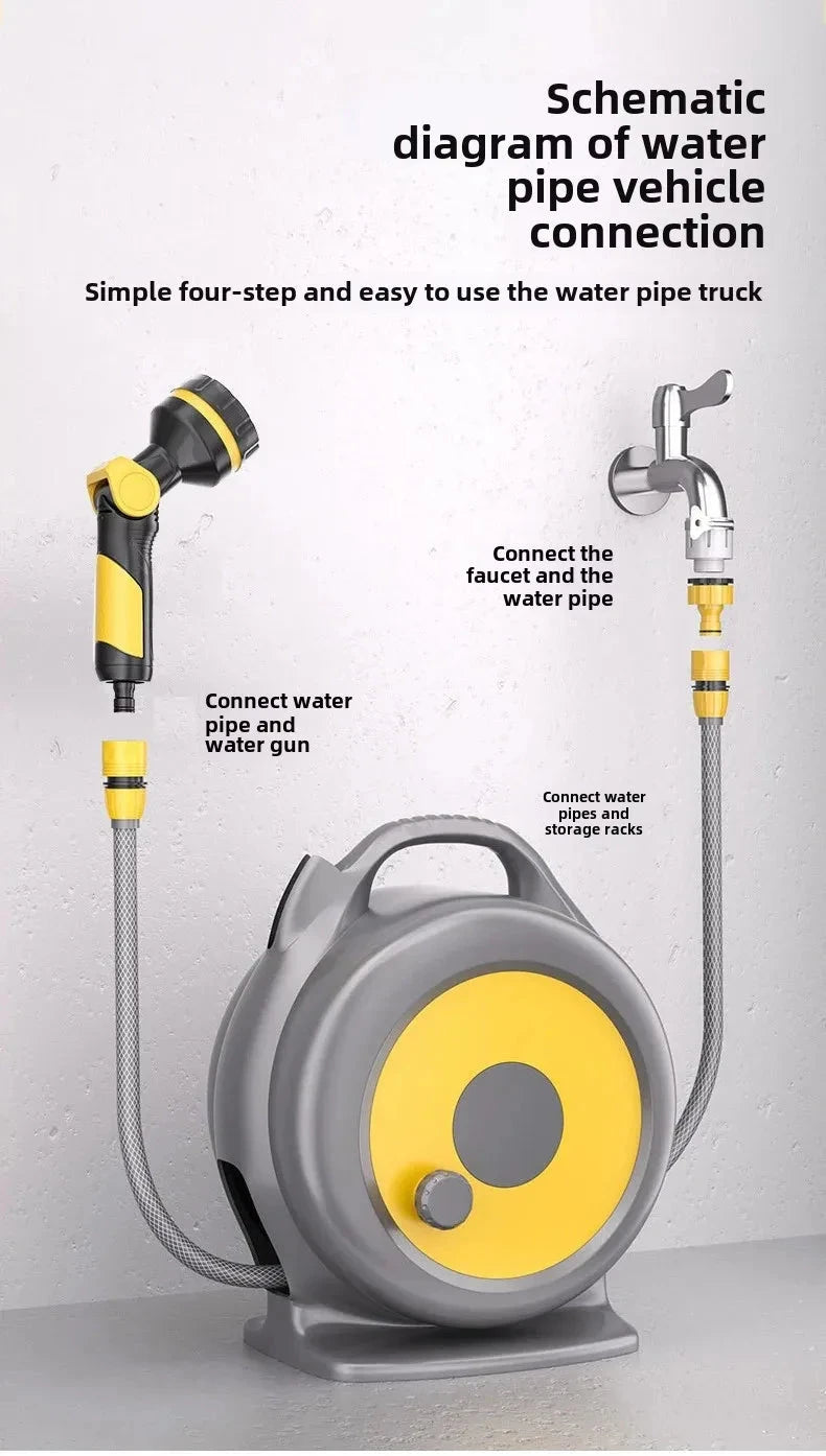 Enrolador com Mangueira Portátil - Easy Mobile casa - enrolador mangueira Loja da Dryka