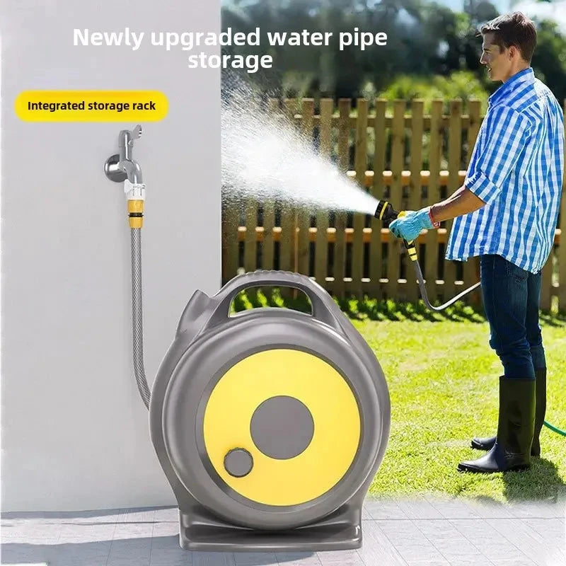 Enrolador com Mangueira Portátil - Easy Mobile casa - enrolador mangueira Loja da Dryka Cinza - 10m