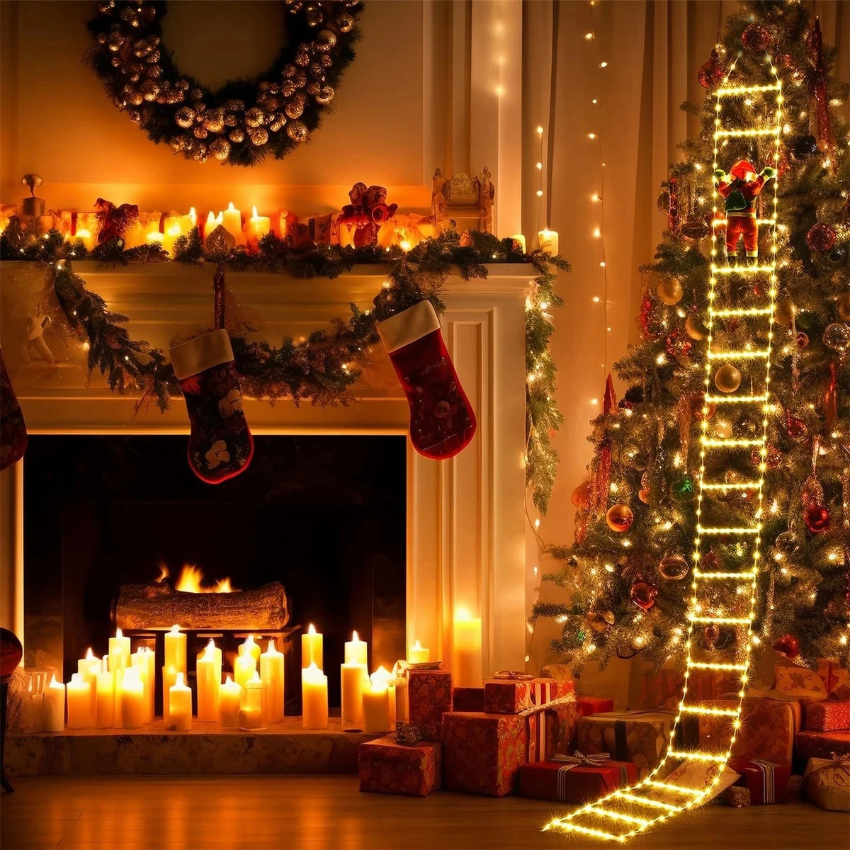 Escada Decorativa de LED de Natal Loja da Dryka