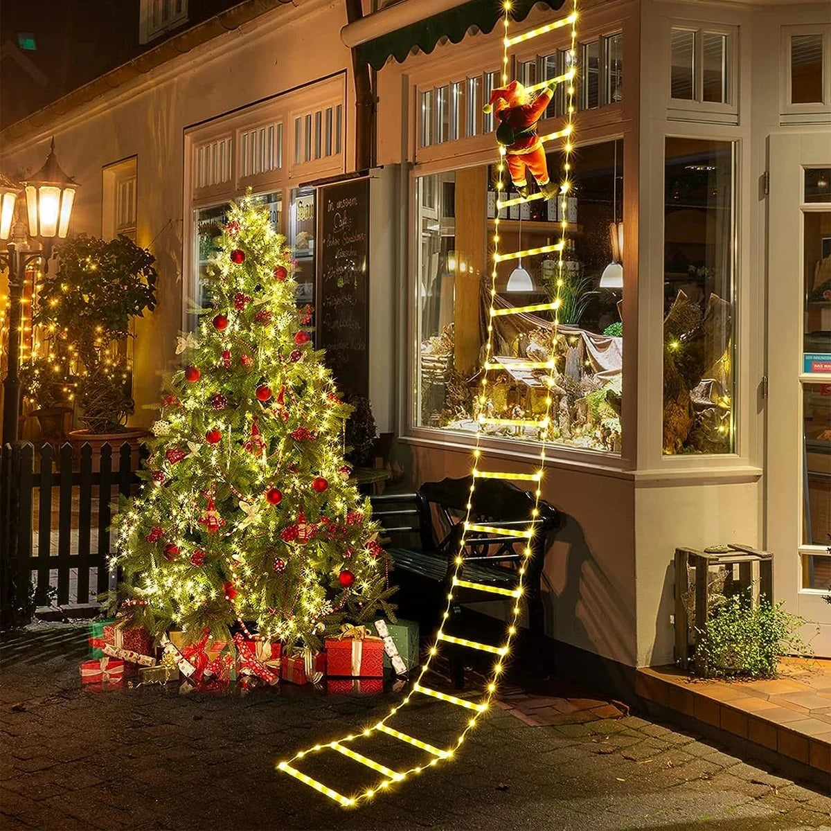Escada Decorativa de LED de Natal Loja da Dryka