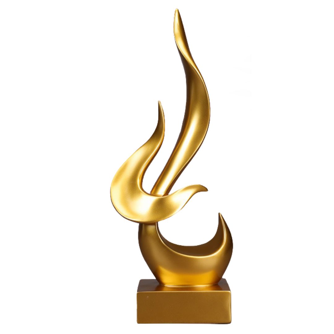 Escultura Decorativas de Pássaro - Flame escultura passaros flame Loja da Dryka Dourada
