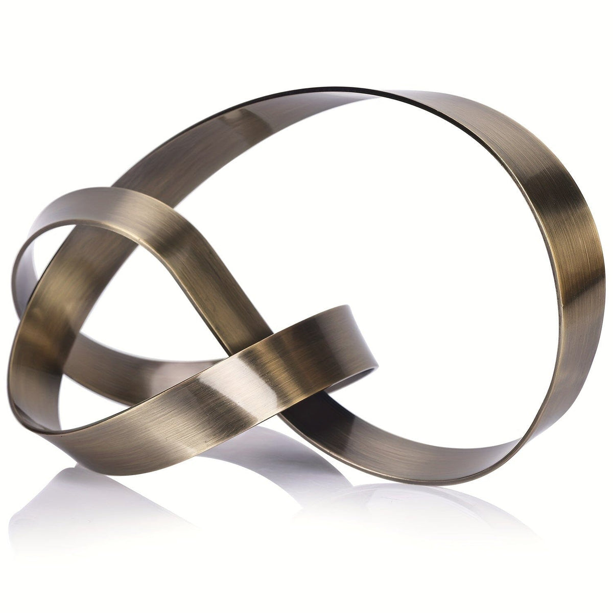 Escultura Moderna Abstrata em Metal -Nó Infinity Loja da Dryka Bronze