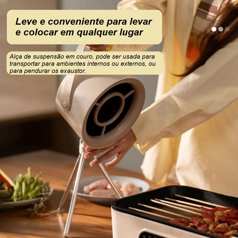 Exaustor Portátil de Mesa - Camping Cook casa 025 - exaustor Loja da Dryka