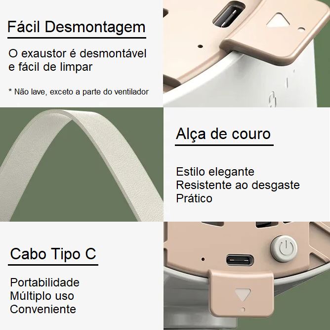 Exaustor Portátil de Mesa - Camping Cook casa 025 - exaustor Loja da Dryka