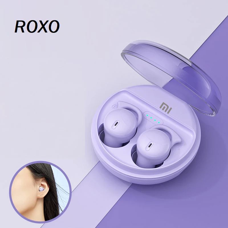 Fone de Ouvido Bluetooth Xaiomi-Q26 fone de ouvido 002 Loja da Dryka Roxa