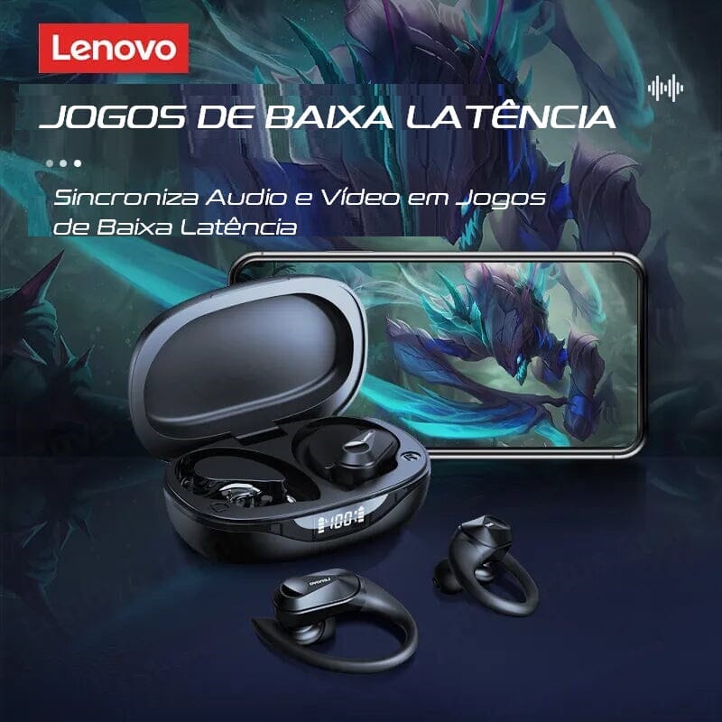 Fone de Ouvido Esportivo Bluetooth - Lenovo LP75 TWS fone de ouvido 001 Loja da Dryka