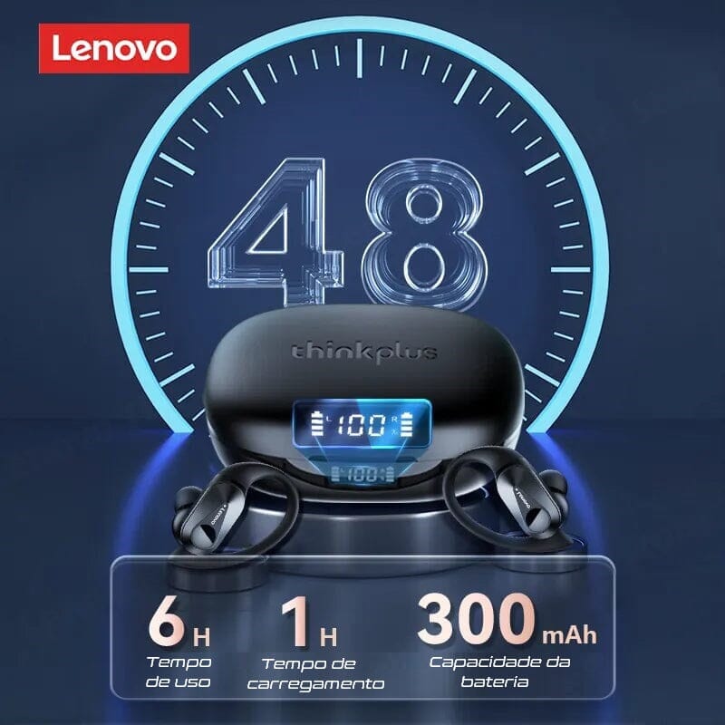 Fone de Ouvido Esportivo Bluetooth - Lenovo LP75 TWS fone de ouvido 001 Loja da Dryka