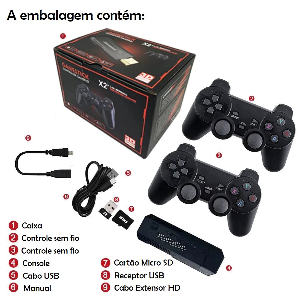 Game Stick 3D- GD10 Pro 4K HD Retro gamer stick 001 Loja da Dryka