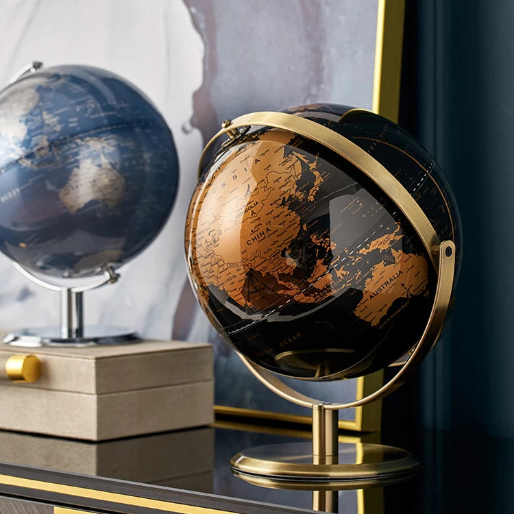 Home Decor Accessories Retro World Globe Modern Learning World Map Globe Kids Study Desk Decor Globe Geography Kids Education Loja da Dryka