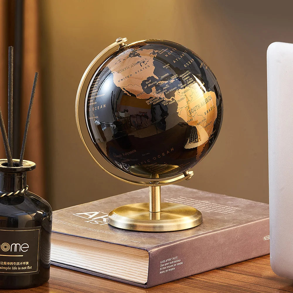 Home Decor Accessories Retro World Globe Modern Learning World Map Globe Kids Study Desk Decor Globe Geography Kids Education Loja da Dryka