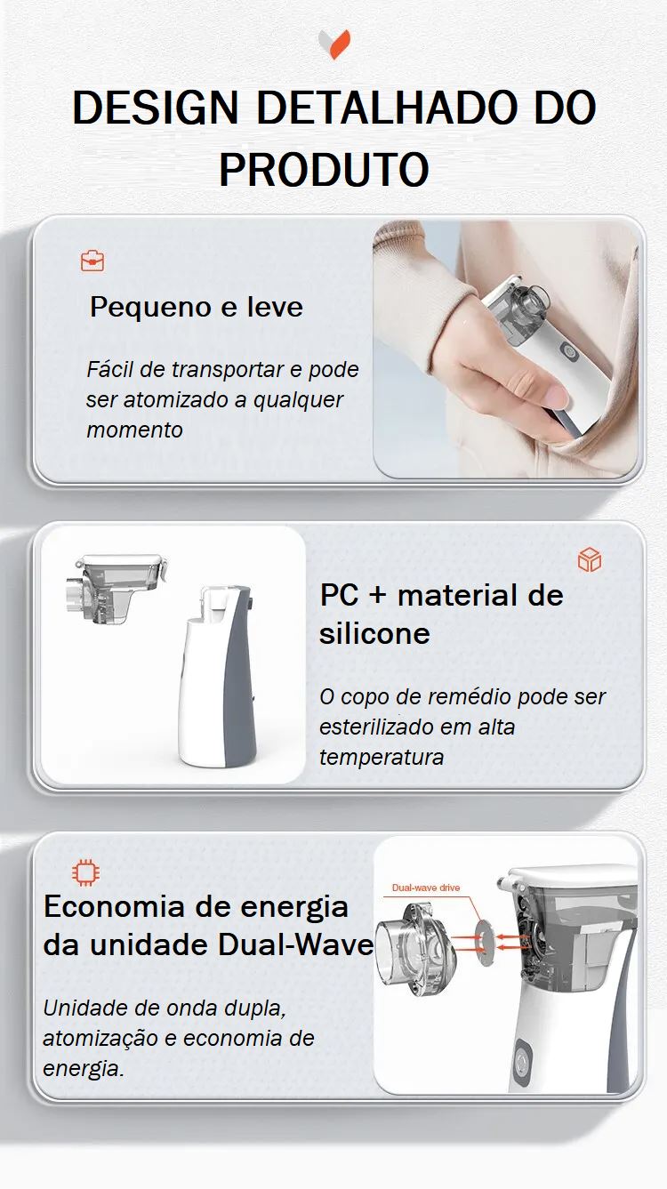 Inalador e Nebulizador Portátil bebe 005 lojadadryka